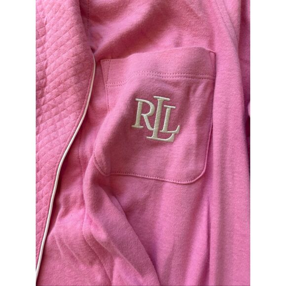 NWT Lauren Ralph Lauren Interlock Quilted Shawl-Collar Robe, Small $78 B9 - Picture 5 of 7
